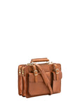 Borsa a mano unisex in vera pelle Made in Italy 4506-MIELE Alessia Firenze