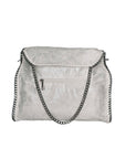 Willelmina Borsa a spalla da donna 100% PU Leather N-9606-BIANCO Chiara Ferretti