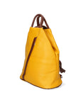 Erika Zaino da donna in vera pelle Casual 80072-SENAPE-MARRONE Chiara Ferretti