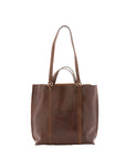 Borsa a spalla unisex in vera pelle Made in Italy 4610-TESTA DI MORO Alessia Firenze