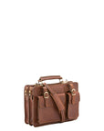 Borsa a mano unisex in vera pelle Made in Italy 4506-MARRONE Alessia Firenze