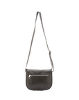 Borsa a tracolla da donna 100% vera pelle 4582-NERO Alessia Firenze