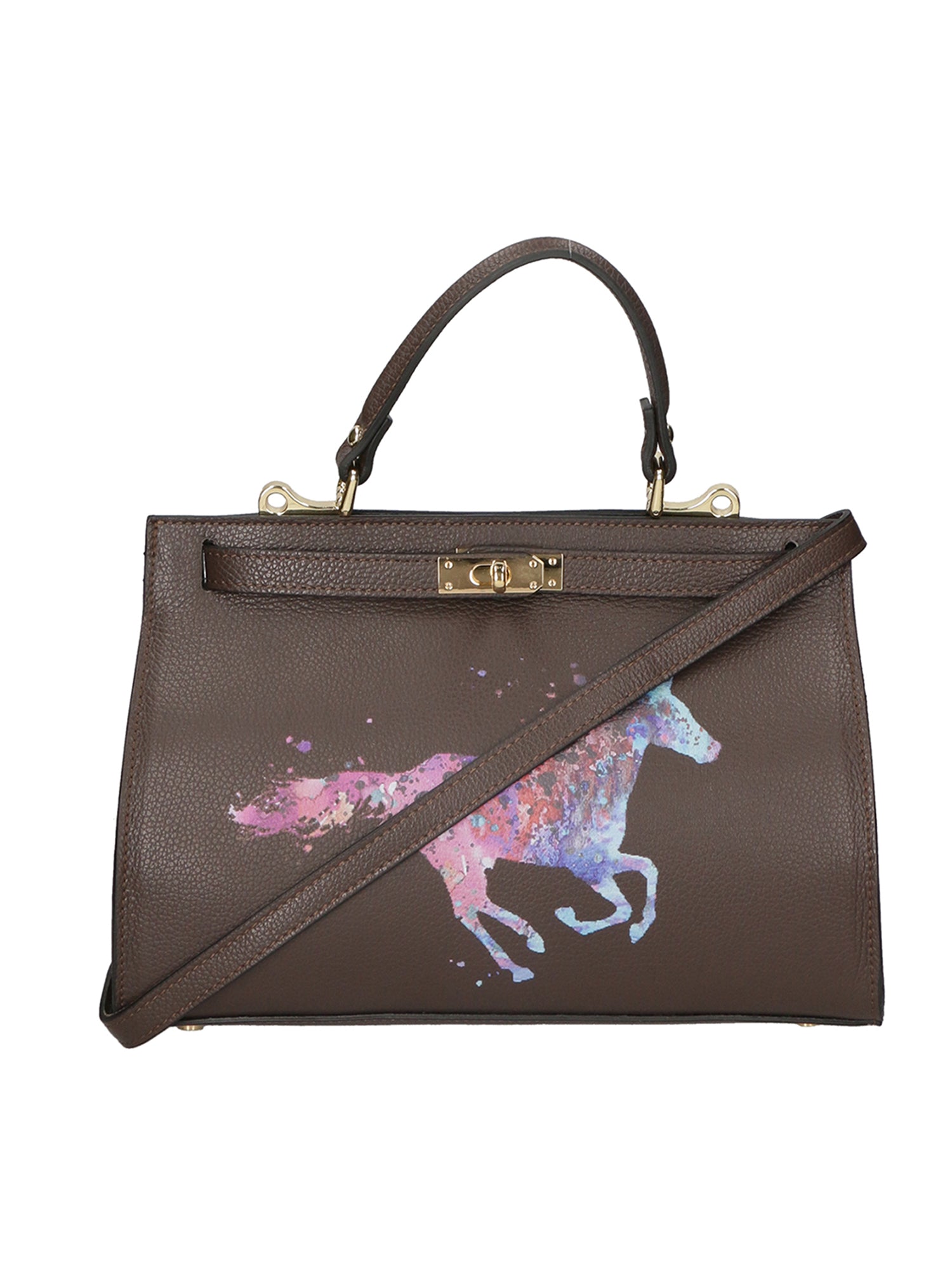 Nina Borsa a mano da donna 100% pelle 04263-D23 T.MORO DARK BROWN Chiara Ferretti