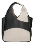 Iside Borsa a mano da donna 100% pelle 05793-D86 GRIGIO + D28 NERO Chiara Ferretti