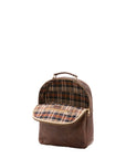 Zaino unisex in vera pelle Made in Italy 100% cotone 4048-TESTA DI MORO Alessia Firenze