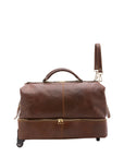 Borsa da viaggio unisex in vera pelle Made in Italy 4084-TESTA DI MORO Alessia Firenze