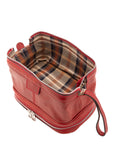 Pochette unisex in vera pelle Made in Italy 4424-ROSSO Alessia Firenze