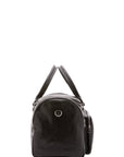 Borsa da viaggio unisex in vera pelle 100% cotone 4045-NERO Alessia Firenze