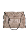 Willelmina Borsa a spalla da donna 100% PU Leather N-9606-TAUPE Chiara Ferretti