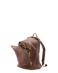 Zaino unisex in vera pelle 100% cotone 4428-TESTA DI MORO Alessia Firenze