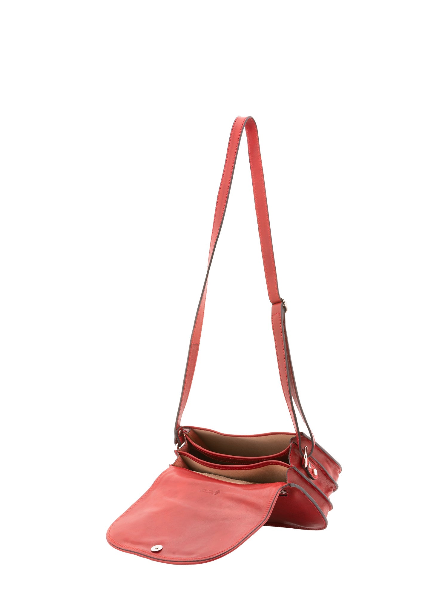Borsa a tracolla da donna 100% vera pelle 4582-ROSSO Alessia Firenze