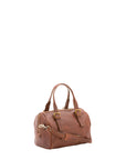 Borsa a bauletto unisex in vera pelle 100% cotone 4528-MARRONE Alessia Firenze