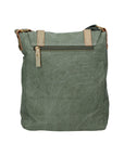 Milena Borsa a tracolla unisex Canvas e vera pelle ZG3009-VERDE GREEN Chiara Ferretti