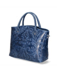 Enza Borsa a mano da donna Vera pelle 8007023FBG-012 BLU JEANS Chiara Ferretti