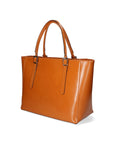 Fortunata Borsa a mano da donna Vera pelle 9119-CUOIO COGNAC Chiara Ferretti