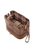 Pochette unisex in vera pelle Made in Italy 4424-TESTA DI MORO Alessia Firenze