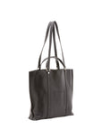 Borsa a spalla unisex in vera pelle Made in Italy 4610-NERO Alessia Firenze