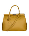 Aleria Borsa a mano da donna Vera pelle 8005-D36 SENAPE Chiara Ferretti
