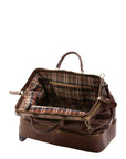 Borsa da viaggio unisex in vera pelle Made in Italy 4084-TESTA DI MORO Alessia Firenze