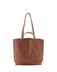 Borsa a spalla unisex in vera pelle Made in Italy 4610-MARRONE Alessia Firenze