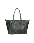 Lorella Borsa a spalla da donna Vera pelle croco 06499-017 VERDE BOTTIGLIA Chiara Ferretti