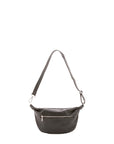 Borsa a spalla unisex in vera pelle 100% cotone 4603-NERO Alessia Firenze
