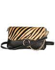 Alda Damen-Clutch aus echtem Leder, hergestellt in Italien, 10 x 18 x 5 cm