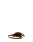 Borsa a spalla unisex in vera pelle 100% cotone 4603-MARRONE Alessia Firenze