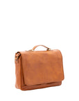 Borsa a mano unisex in vera pelle Made in Italy 4576-MIELE Alessia Firenze