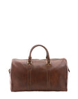 Borsa da viaggio unisex in vera pelle 100% cotone 4039-TESTA DI MORO Alessia Firenze