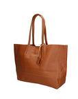 Borsa a Mano in 100% Cow Leather Cuoio Scuro