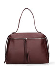 Borsa a Mano in Vera Pelle Bordeaux Chiara Ferretti