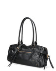 Borsa a Mano in Vera Pelle Nero