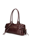 Borsa a Mano in Vera Pelle Bordeaux