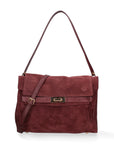 Borsa a Mano in Vera Pelle Bordeaux