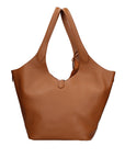 Borsa a Mano in Vera Pelle Cuoio Scuro
