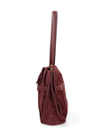 Borsa a Mano in Vera Pelle Bordeaux
