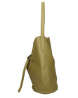 Borsa a Mano in Vera Pelle Verde
