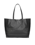 Borsa a Mano in 100% Cow Leather Nero Chiara Ferretti