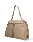 Borsa a Mano in Vera Pelle Cappuccino