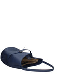 Borsa a Mano in Vera Pelle Blu Jeans