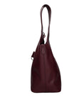 Borsa a Mano in Vera Pelle Bordeaux