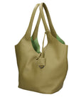 Borsa a Mano in Vera Pelle Verde