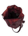 Borsa a Mano in Vera Pelle Bordeaux