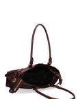 Borsa a Mano in Vera Pelle Bordeaux