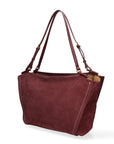 Borsa a Spalla in Vera Pelle Bordeaux