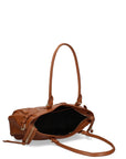 Borsa a Mano in Vera Pelle Cuoio Scuro