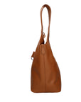 Borsa a Mano in Vera Pelle Cuoio Scuro
