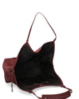 Borsa a Spalla in Vera Pelle Bordeaux