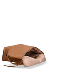 Borsa a Mano in Vera Pelle Cuoio Scuro